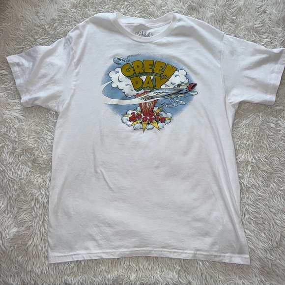 Tops - Green Day Dookie Band Shirt White